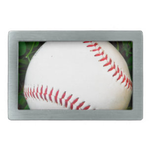 White Baseball with Red Stitching Belt Buckle