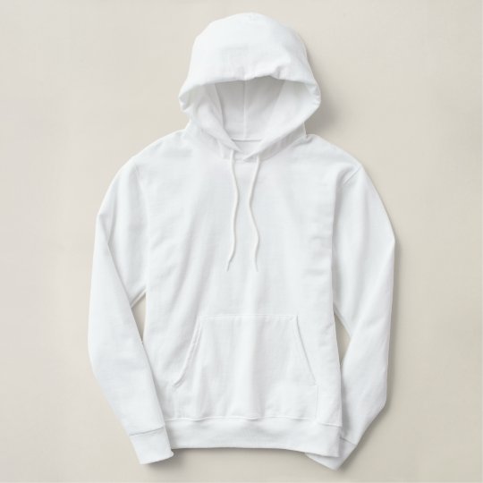 White Basic Pullover Hoodie 2 Custom Template | Zazzle.com