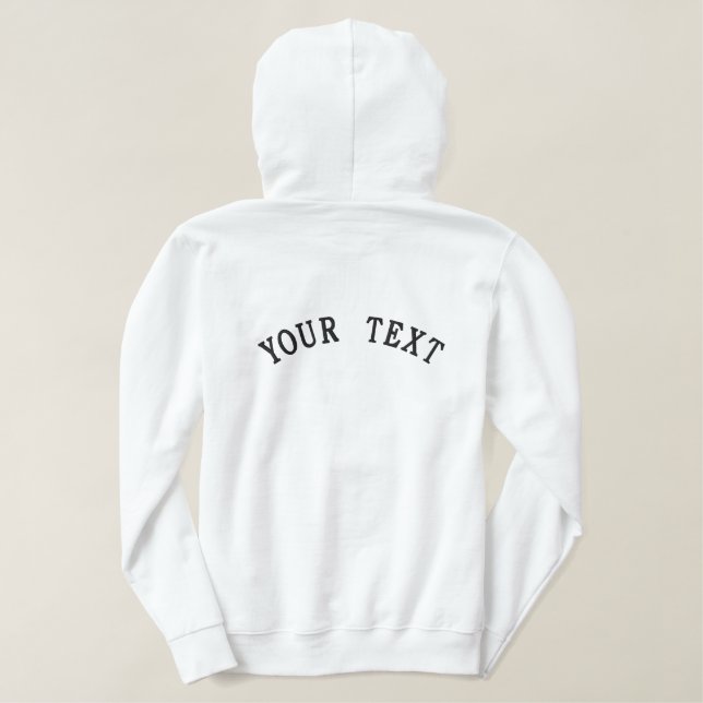 White Basic Pullover Hoodie 2 Custom Template (Design Back)