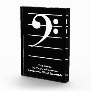 White Bass Clef on Staff Award