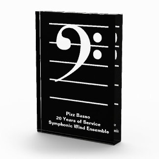 White Bass Clef on Staff Award