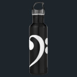 White Bass Clef Stainless Steel Water Bottle<br><div class="desc">Simple white bass clef. Cool gift for bassist,  gift for bass player,  gift for musician and wonderful gift for bass guitar lover!</div>