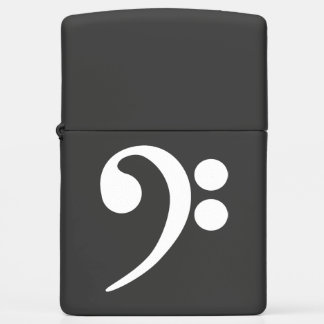 White Bass Clef Zippo Lighter