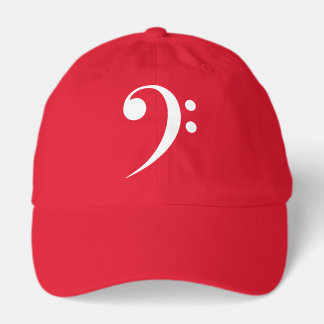 White Bass F Clef Music Symbol Music Lover Hat