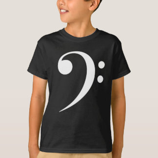 White Bass F Clef Music Symbol Music Lover T-Shirt