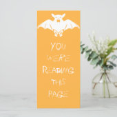 White Bat Bookmark Template (Standing Front)