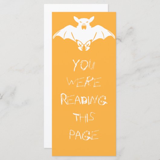 White Bat Bookmark Template (Front/Back)
