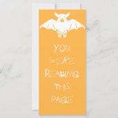 White Bat Bookmark Template (Front)