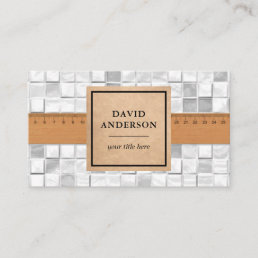 White Bathroom Kitchen Flooring Tiles Installer Business Card