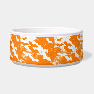 White Bats In Flight Orange  Bowl