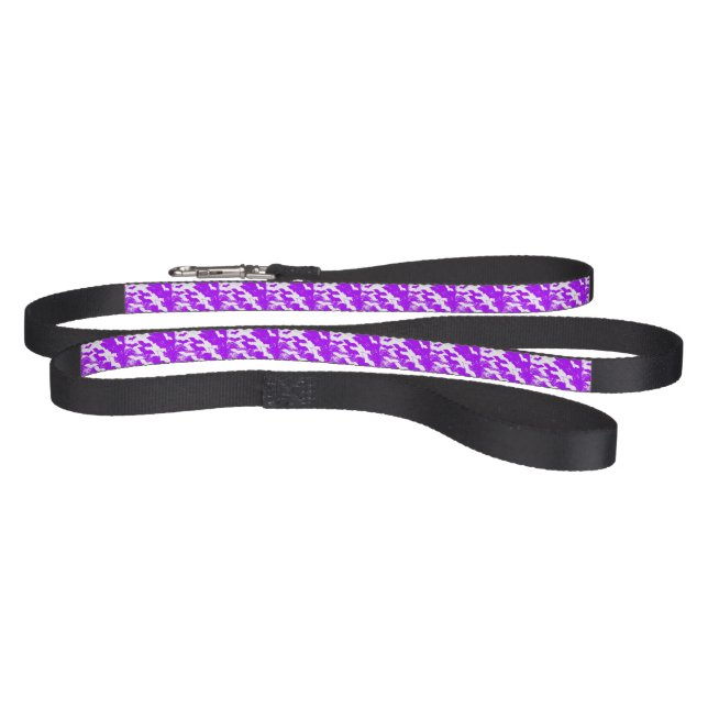 White Bats In Flight Purple Pet Leash (Full)