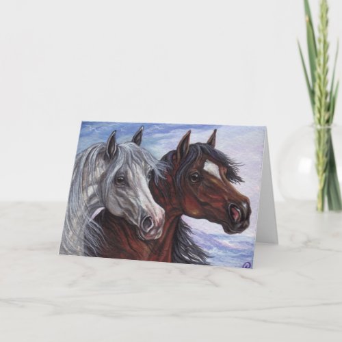 WHITE  BAY HORSE Note Card