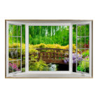 White Bay Window Illusion - Colorful Scenery