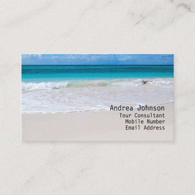 White Beach Business Card (Front)