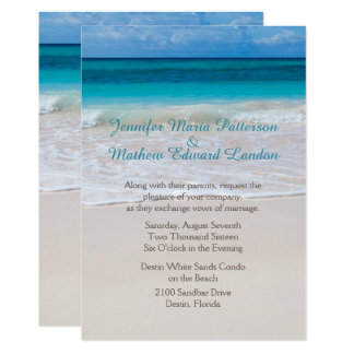 White Beach Custom Wedding Invitation