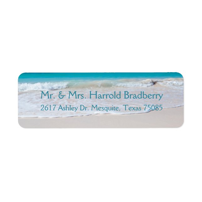 White Beach Return Address Label (Front)