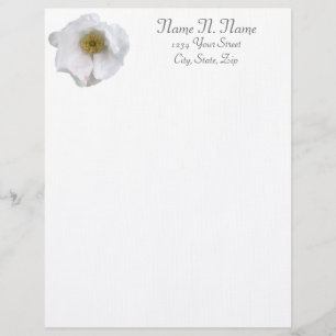 White Beach Rose Coordinating Items Letterhead