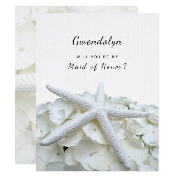 White Beach Wedding Be My Maid of Honor Card White Beach Wedding Be My Maid of Honor Card
