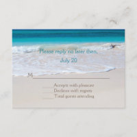 White Beach Wedding RSVP Card