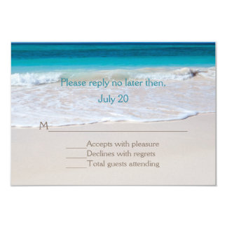 White Beach Wedding RSVP Card