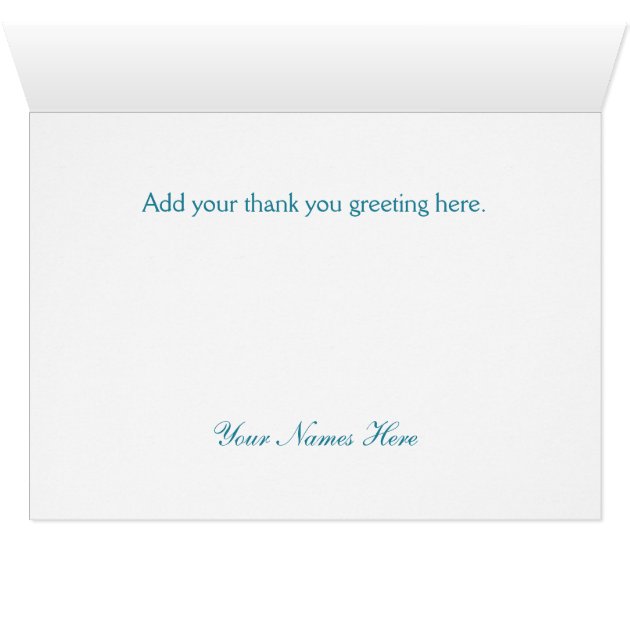 White Beach Wedding Thank You Note Card