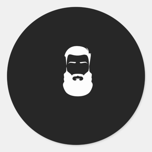White Beard Sticker (Front)