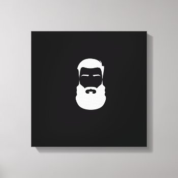 White Beard Wrapped Canvas by kfleming1986 at Zazzle