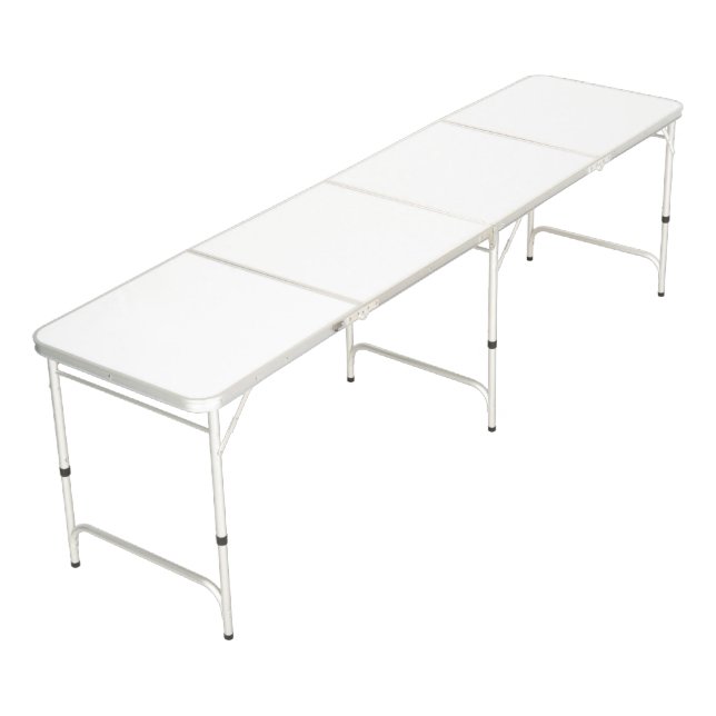 White Beer Pong Table (Angled)