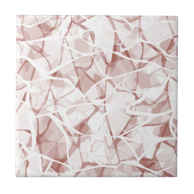 white beige abstract fashionable modern pattern    ceramic tile (Front)