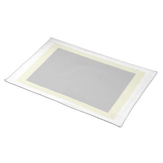 White Beige and Silver-Colored Placemat