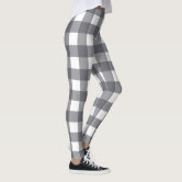 Beige Plaid Leggings