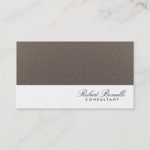 White Beige Plain Modern Consultant Business Card