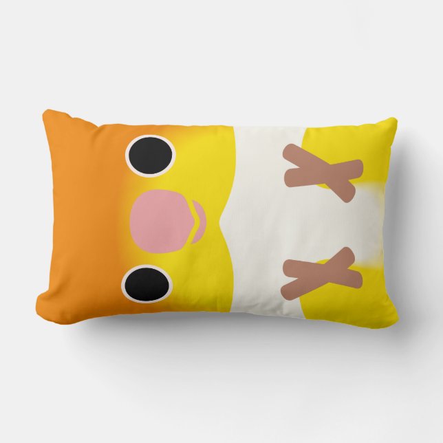 White-bellied Caique Lumbar Pillow (Front)