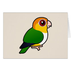 Birdorable White-bellied Parrot Greeting Card