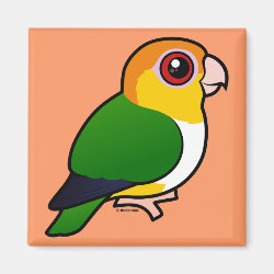 Birdorable White-bellied Parrot Square Magnet