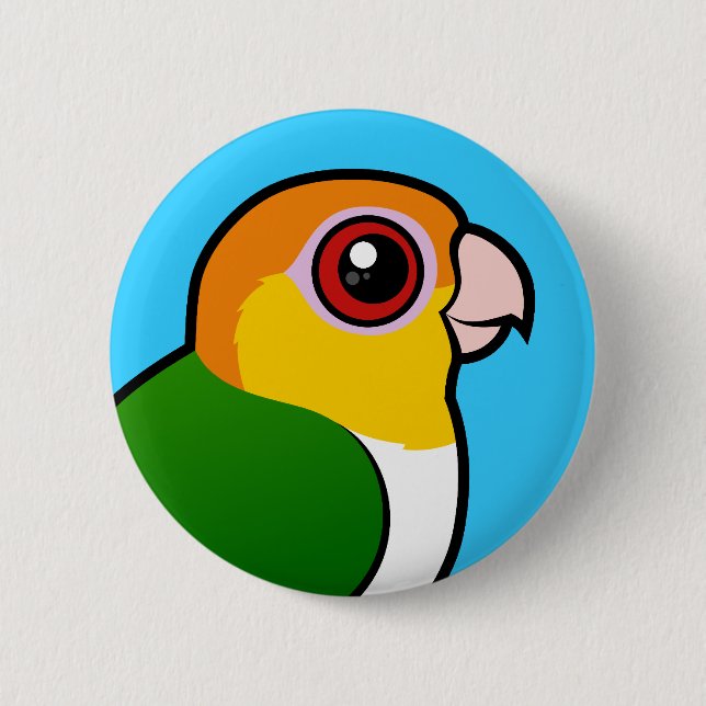 White-bellied Parrot Pinback Button (Front)