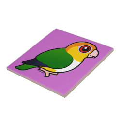 Birdorable White-bellied Parrot Small Ceremic Tile (4.25