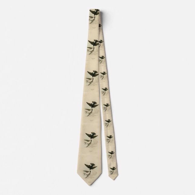 White-bellied (Tree) Swallow - Audubon's Birds Neck Tie (Front)