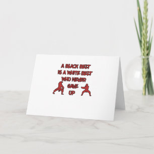 White Belt Black Belt Card
