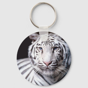 White Bengal Tiger Keychain