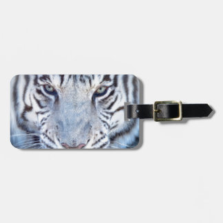 White Bengal Tiger Luggage Tag