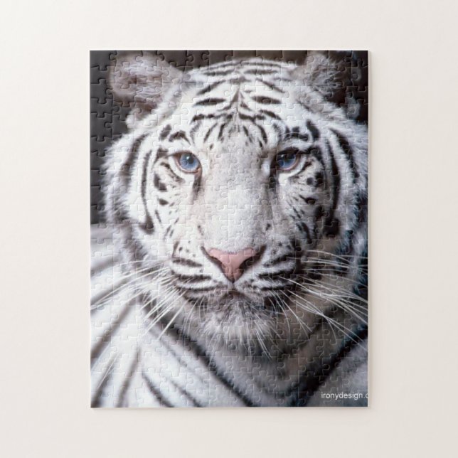 White Bengal Tiger Photo Image Jigsaw Puzzle (Vertical)