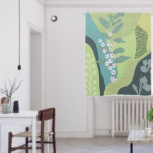 White Berries Mixed Greens Color Blocks Modern