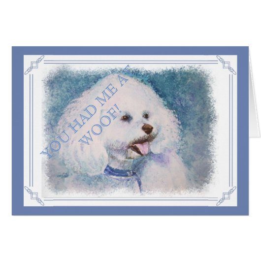 WHITE BICHON FRISE CARDS (Front Horizontal)