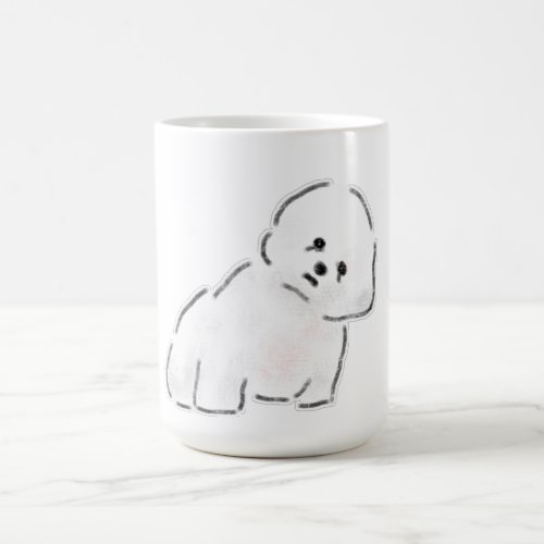 White Bichon Frise Puppy Coffee Mug