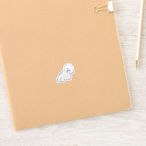 White Bichon Frise Puppy Sticker