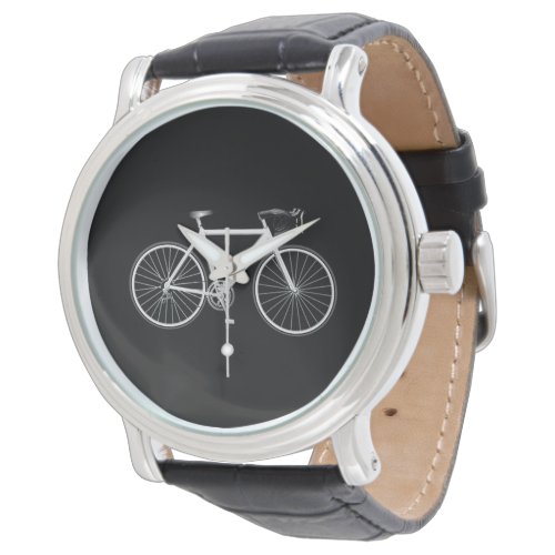 White Bicycle On Black Watch