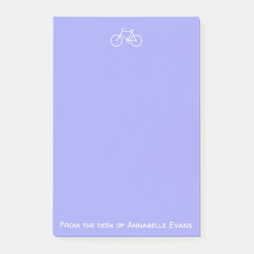 White Bicycle on Violet Post_it Notes