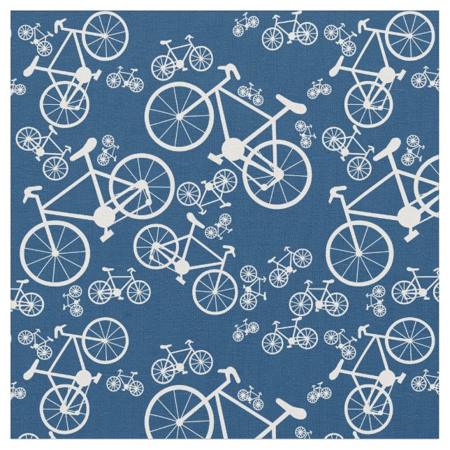 White Bicycles Fabric (Close Up)