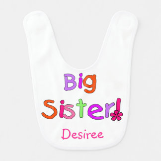 White Big Sister Bib